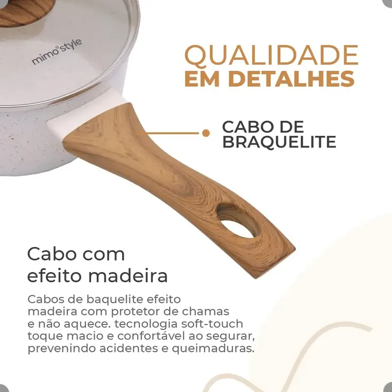 Jogo De Panelas Antiaderente Cerâmica Mimo/Colinox Style 10 Peças - imagem 5